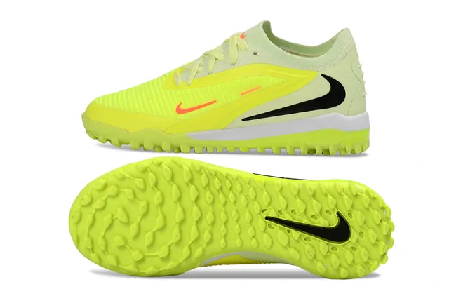 Nike Zapatos de Fútbol Turf Amarillo Negro Low-Top con Superior de Tricot 8
