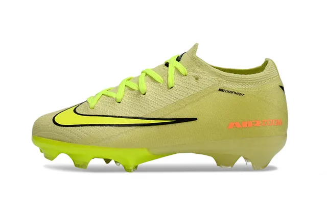 Nike Yellow Orange Gripknit Upper Air Zoom Cushioning Firm-Ground Soccer Shoes 3