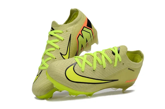 Nike Yellow Orange Gripknit Upper Air Zoom Cushioning Firm-Ground Soccer Shoes 5