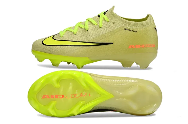 Nike Yellow Orange Gripknit Upper Air Zoom Cushioning Firm-Ground Soccer Shoes 6