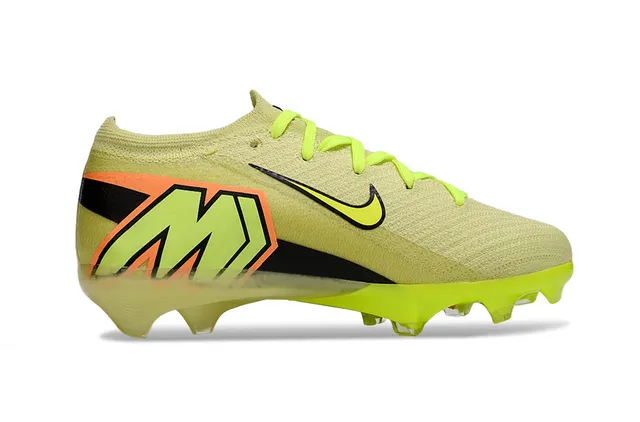 Nike Yellow Orange Gripknit Upper Air Zoom Cushioning Firm-Ground Soccer Shoes 8