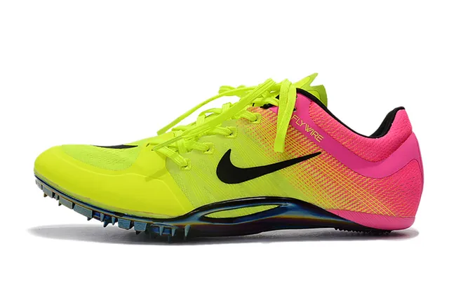 Nike أصفر وردي منخفض المستوى سبيكة سباق Flywire الجزء العلوي أحذية الجري 13