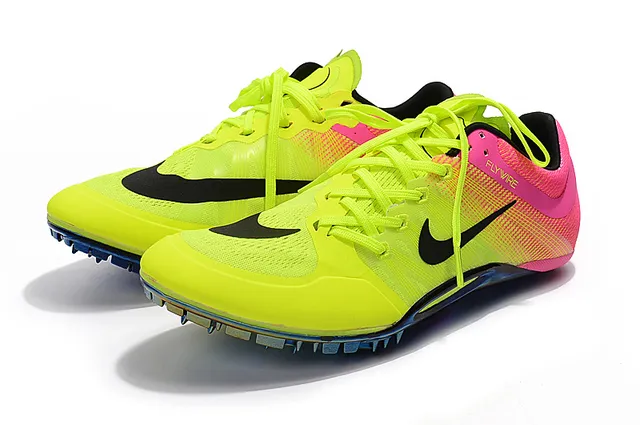 Nike أصفر وردي منخفض المستوى سبيكة سباق Flywire الجزء العلوي أحذية الجري 14