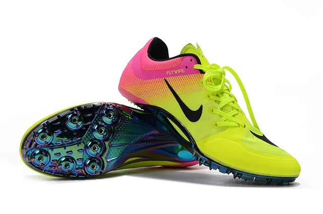 Nike أصفر وردي منخفض المستوى سبيكة سباق Flywire الجزء العلوي أحذية الجري 17