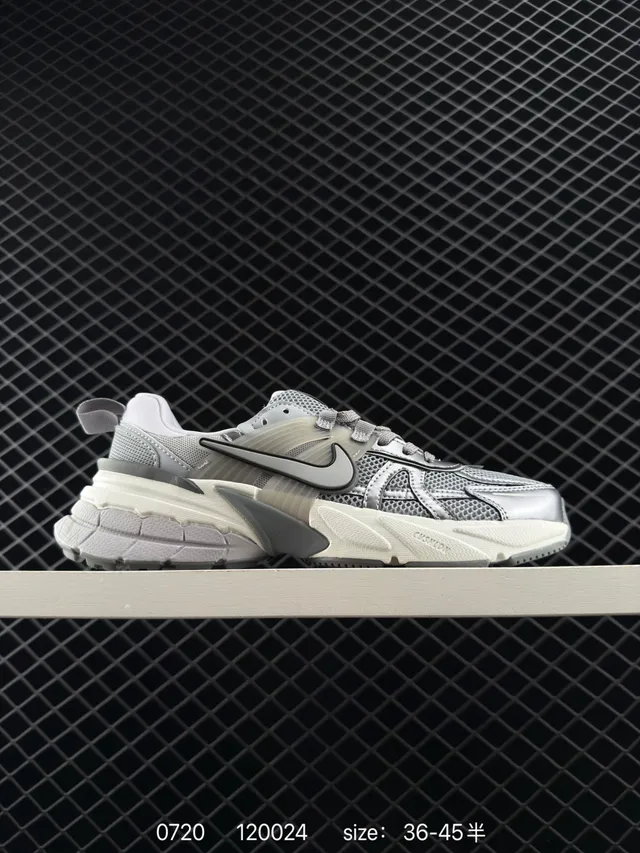 Nike Zoom 2K Gray and Silver Chunky Sneakers 5