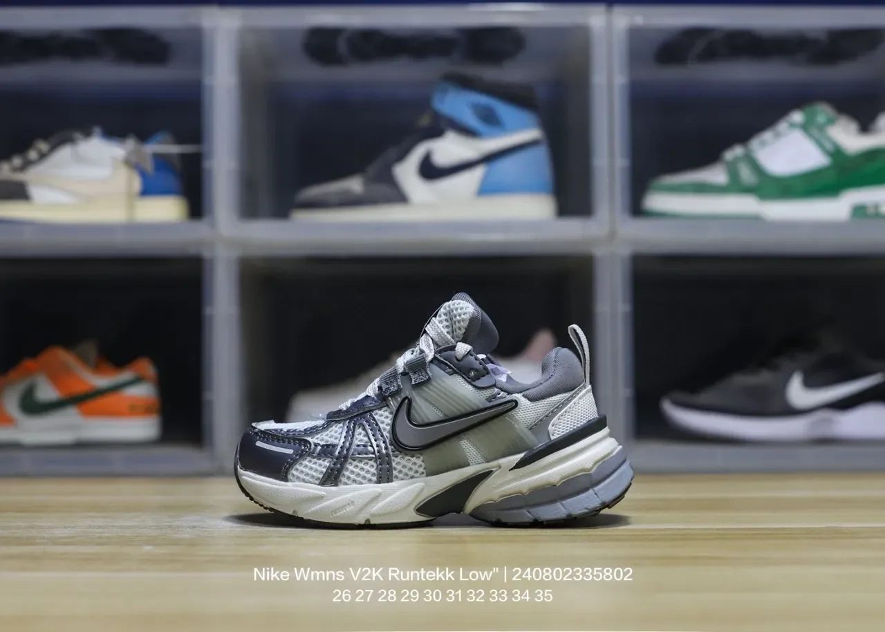 Nike Zoom 2K Gray Black Layered Synthetic Cage Open Mesh Upper Lifestyle Sneakers 3