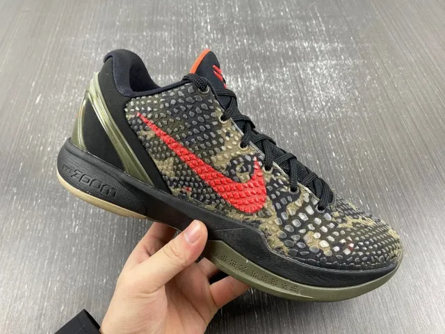 Nike Zoom Kobe VI Army Green Camo Basketball Shoes 4
