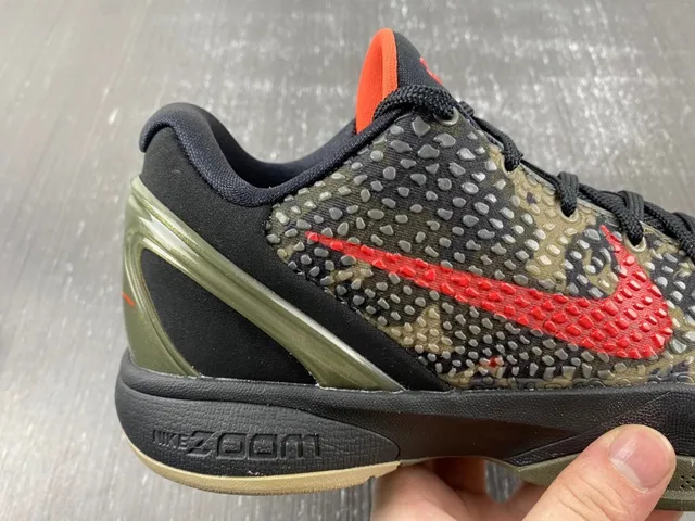 Nike Zoom Kobe VI Army Green Camo Basketball Shoes 5