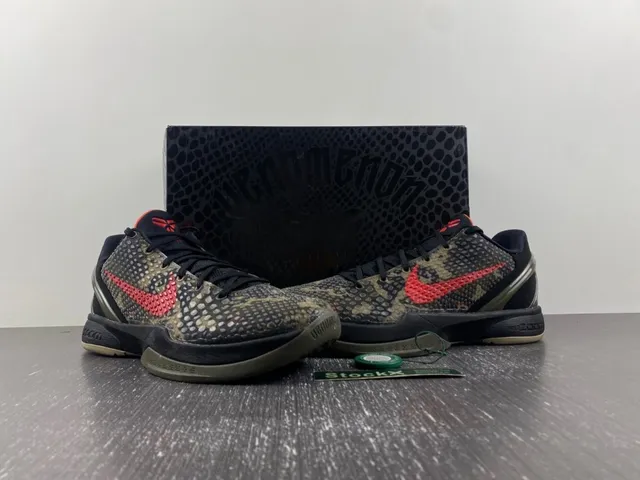 Nike Zoom Kobe VI Army Green Camo Basketball Shoes 14