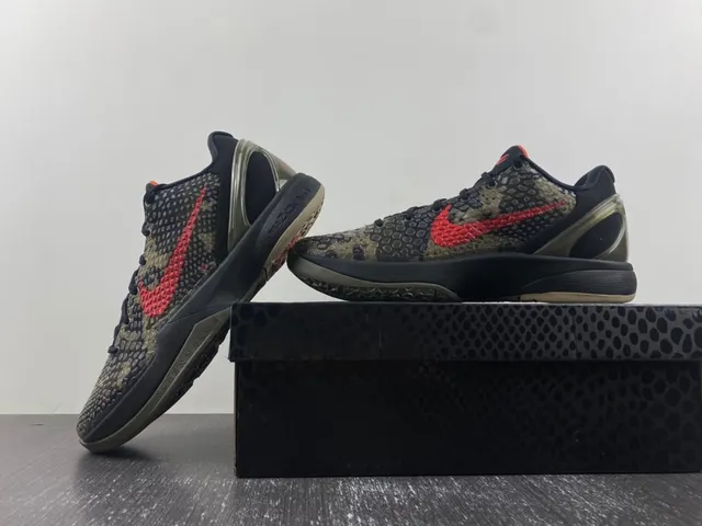 Nike Zoom Kobe VI Army Green Camo Basketball Shoes 16