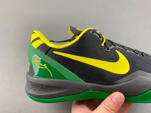 Nike Zoom Kobe VIII Black Yellow Green Basketball Shoes 3