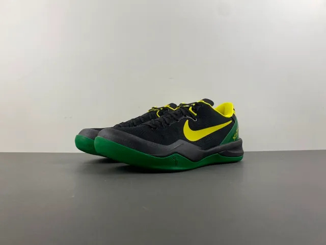 Nike Zoom Kobe VIII Black Yellow Green Basketball Shoes 11