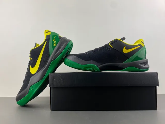 Nike Zoom Kobe VIII Black Yellow Green Basketball Shoes 15