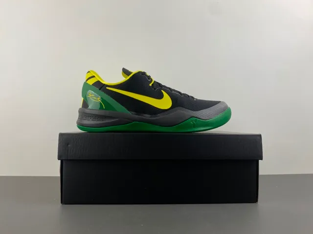 Nike Zoom Kobe VIII Black Yellow Green Basketball Shoes 16