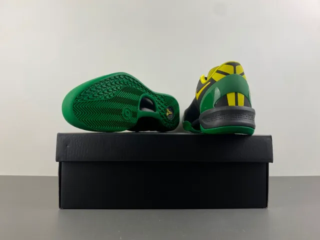 Nike Zoom Kobe VIII Black Yellow Green Basketball Shoes 17