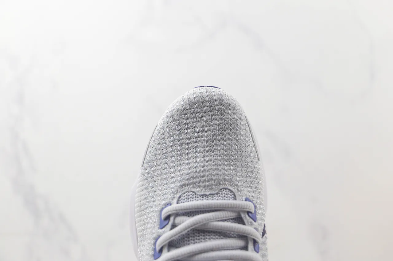 Nike ZoomX Invincible Run Tênis de corrida com upper de knit cinza azul, sola intermediária esculturada ondulada 6