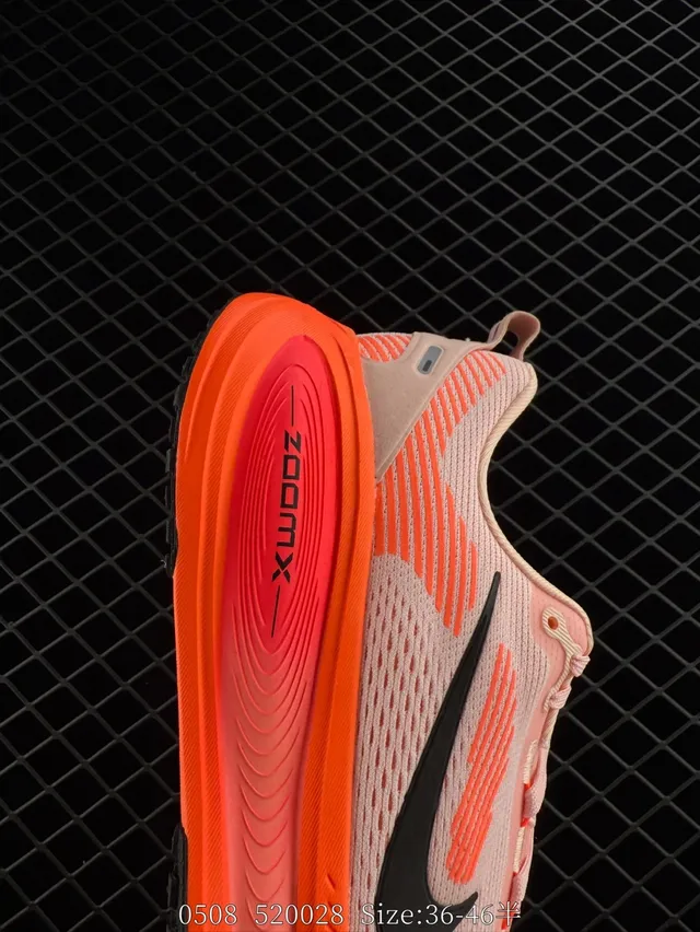 Nike ZoomX Orange Beige Upper en Tricot Ingénierie Semelle de Mousse de Longueur Totale Chaussures de Course 4