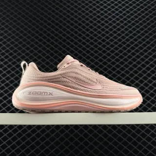 Nike ZoomX Rosa Beige Suela gruesa ondulada Swoosh invertido Zapatillas de running