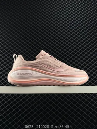 Nike ZoomX Rose Beige Semelle épaisse ondulée Swoosh inversé Chaussures de course 2