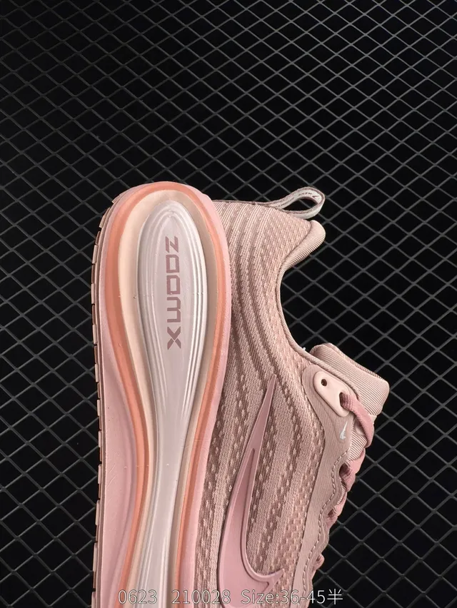 Nike ZoomX Rose Beige Semelle épaisse ondulée Swoosh inversé Chaussures de course 4