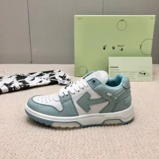 Off-White Arrow Blue Low-Top Layered Panel Construction Lifestyle Sneakers