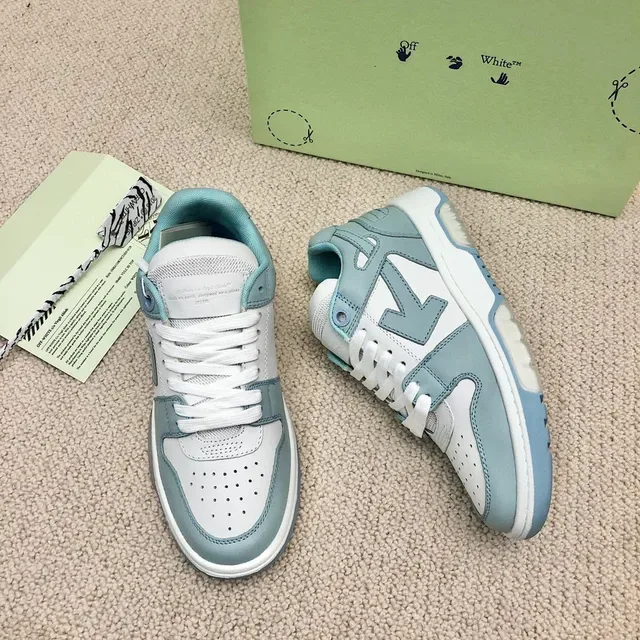Off-White Arrow Blue Low-Top Layered Panel Construction Lifestyle Sneakers 5