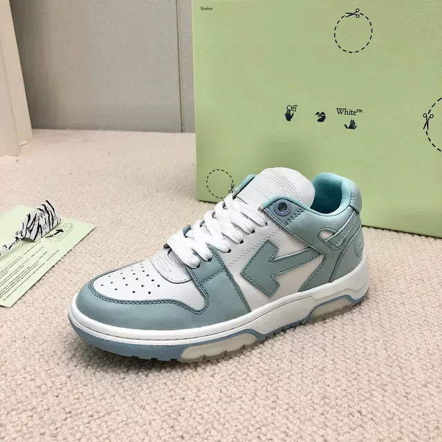 Off-White Arrow Blue Low-Top Layered Panel Construction Lifestyle Sneakers 6