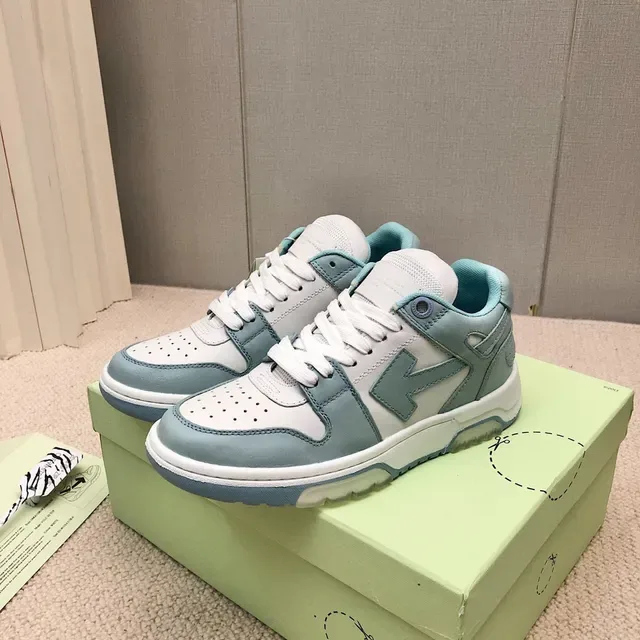 Off-White Arrow Blue Low-Top Layered Panel Construction Lifestyle Sneakers 8