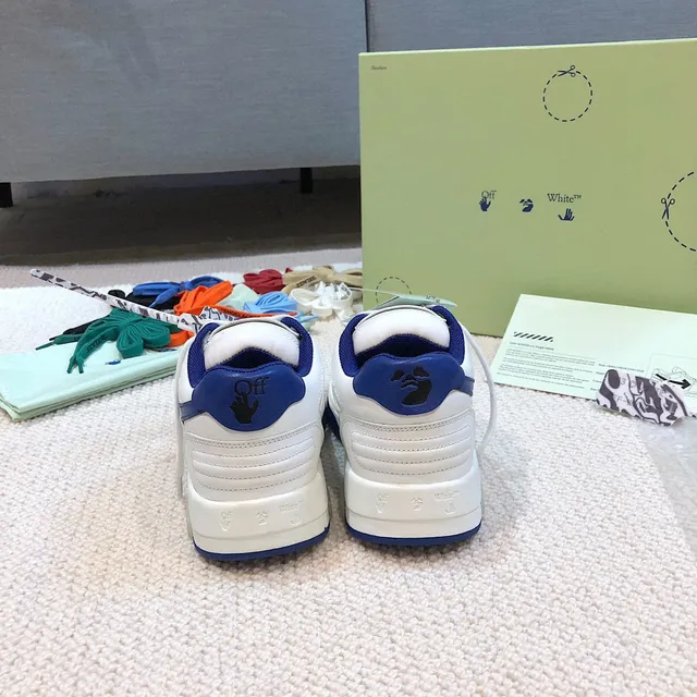 Off-White Arrow Sneaker Branco e Azul Real Tênis Lifestyle 4