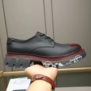 Off-White Black Burgundy Platform Sole Industrial Detailing Oxford Shoes