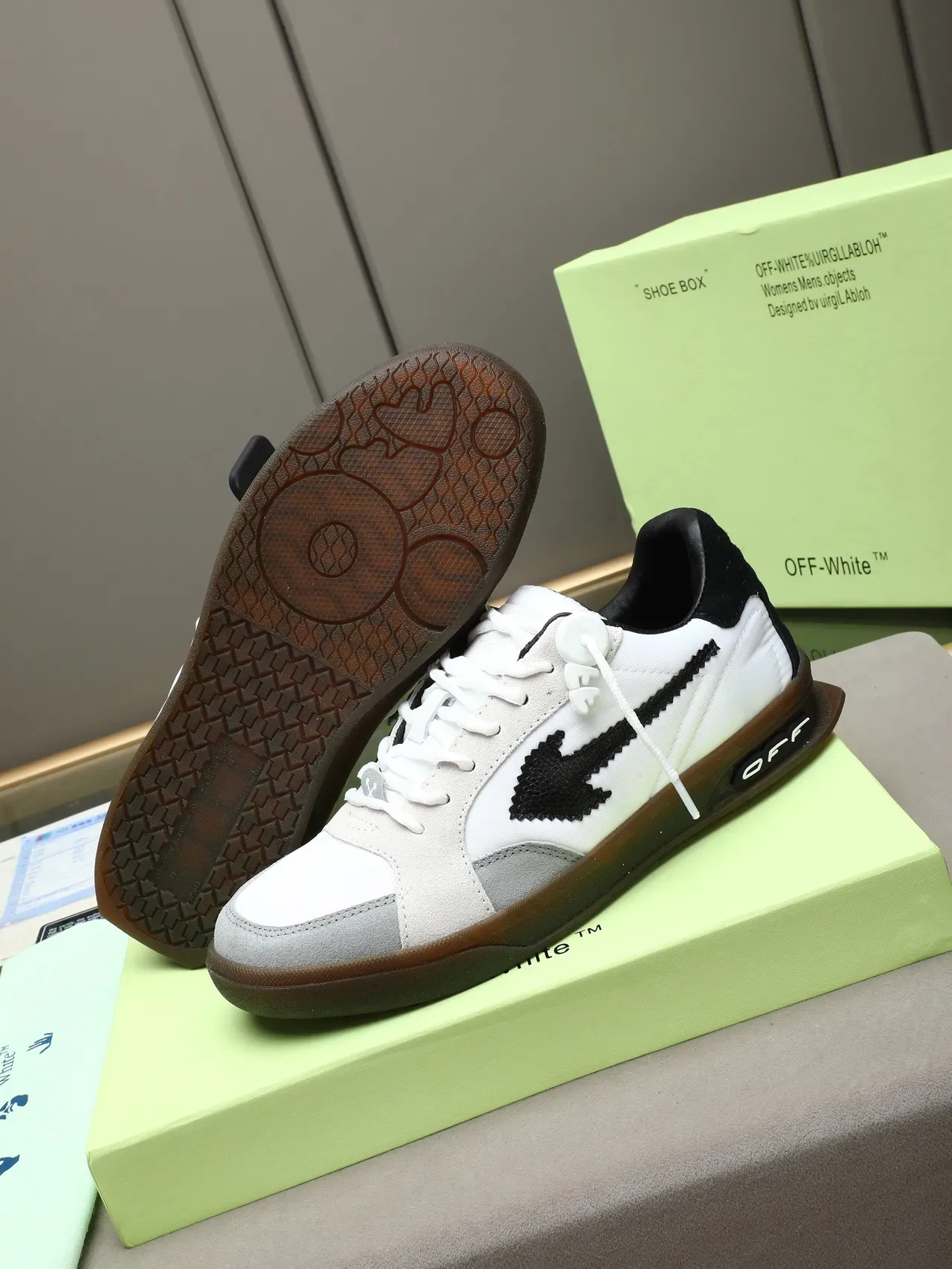 Off-White Black Deconstructed Industrial Lifestyle Sneakers 4