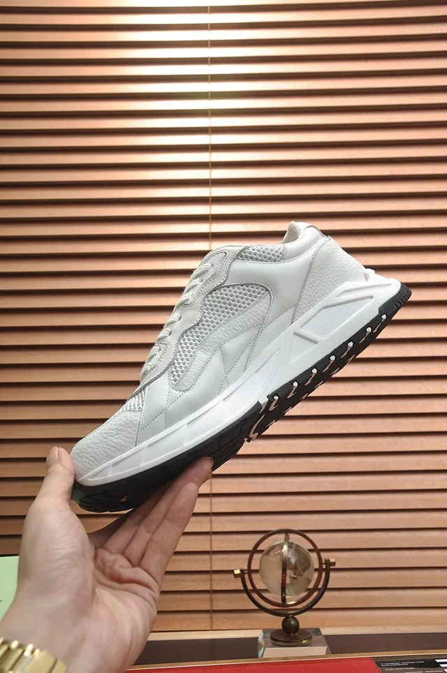 Off-White Black Industrial Design Layered Mesh And Leather Chunky Sneakers 6