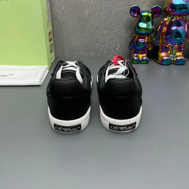 Off-White Tênis Lifestyle Couro Preto Vermelho Logo X Costurado 7