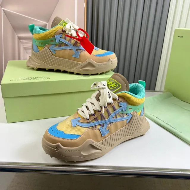 Off-White DD SY-1000 Beige Yellow Cyan Sneakers Chunky 8
