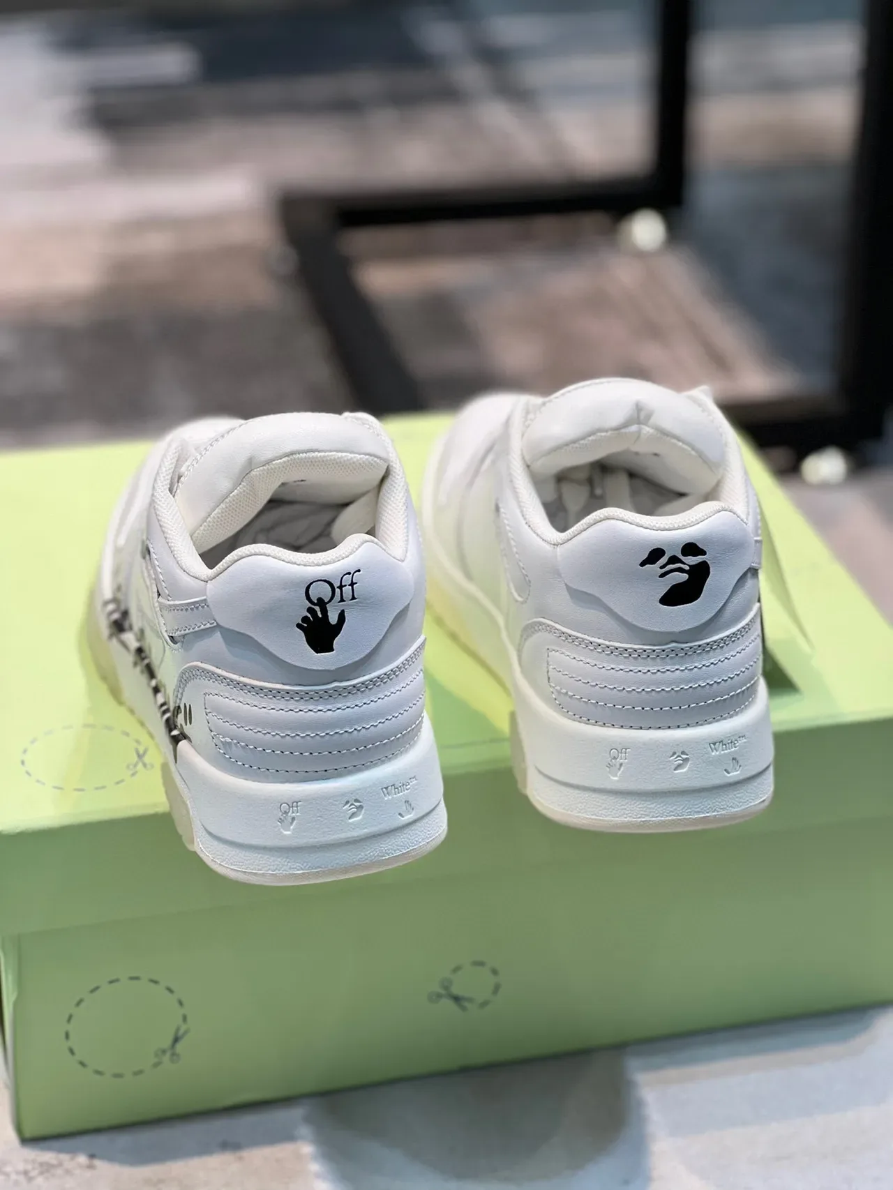 Off-White For Walking حذاء رياضي أسلوب حياة أبيض تصميم صناعي 2