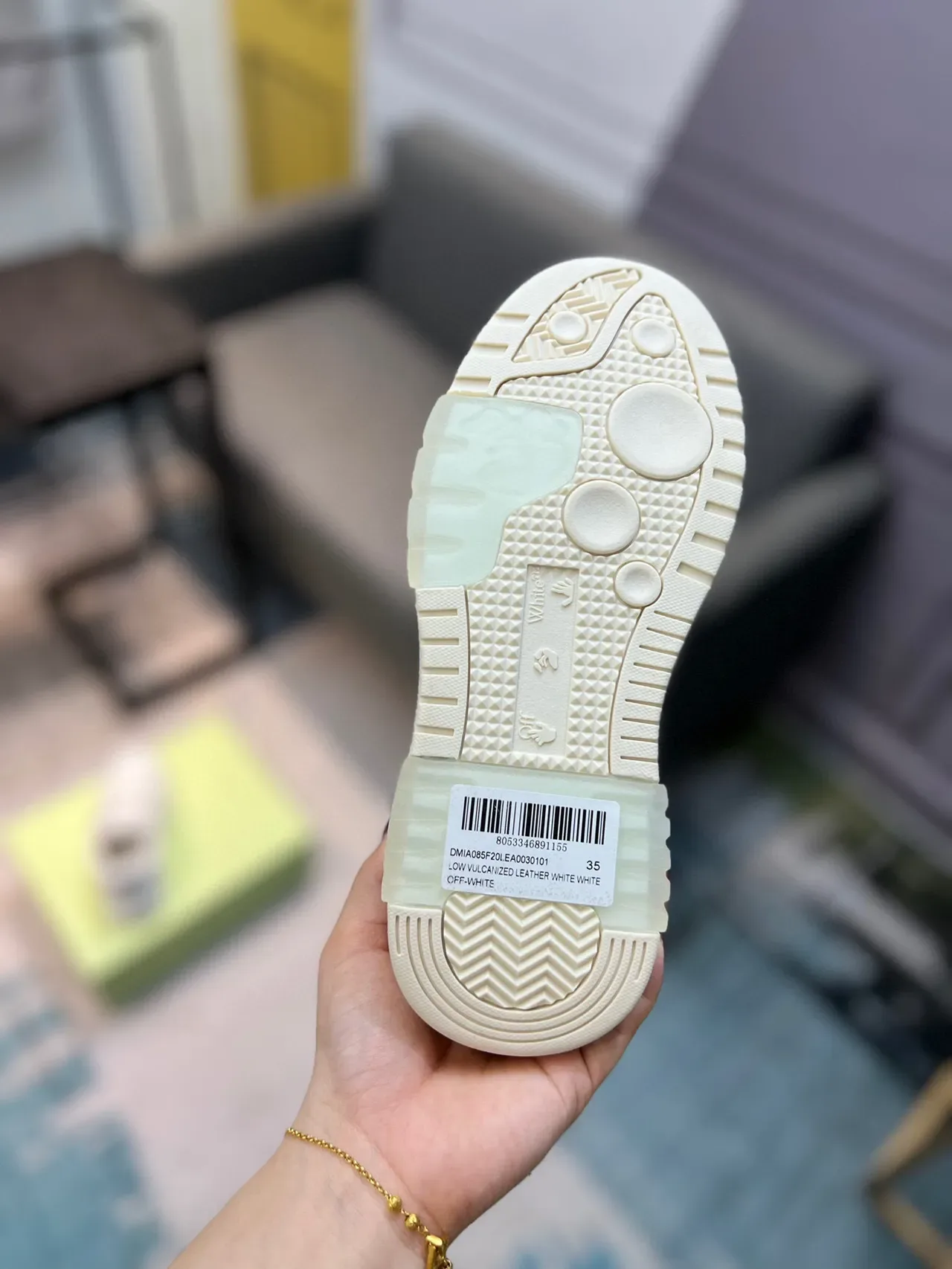 Off-White For Walking حذاء رياضي أسلوب حياة أبيض تصميم صناعي 3
