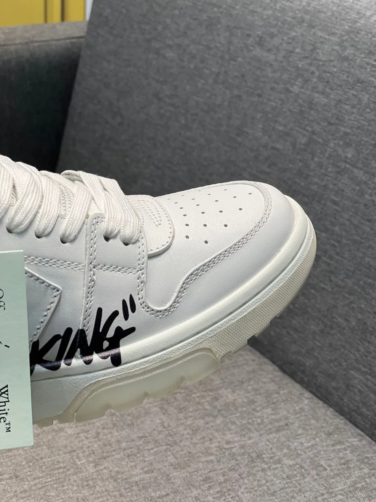 Off-White For Walking حذاء رياضي أسلوب حياة أبيض تصميم صناعي 4