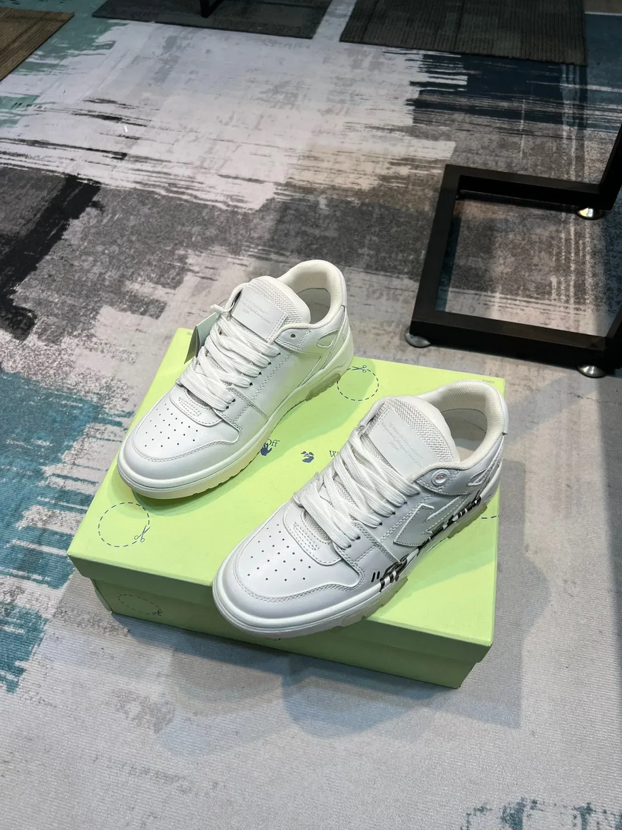 Off-White For Walking حذاء رياضي أسلوب حياة أبيض تصميم صناعي 6