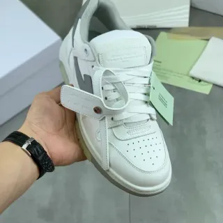 Off-White حذاء رياضي رمادي حزام صناعي إصبع مثقوب نمط حياة