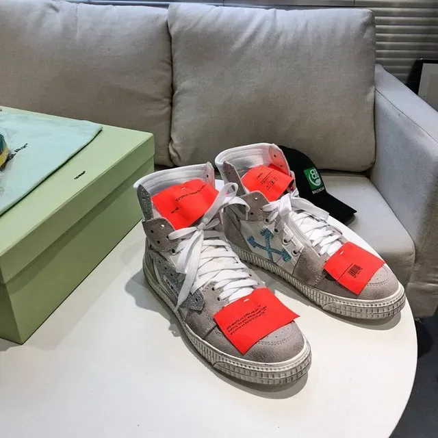 Off-White Industrial Zip-Tie Gris et Orange Chaussures Lifestyle 6