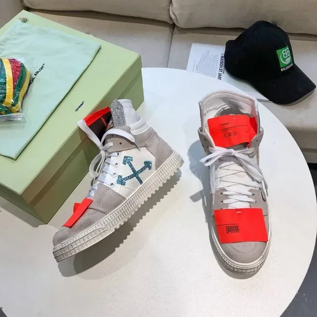Off-White Industrial Zip-Tie Gris et Orange Chaussures Lifestyle 7