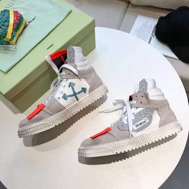 Off-White Industrial Zip-Tie Gris et Orange Chaussures Lifestyle 8