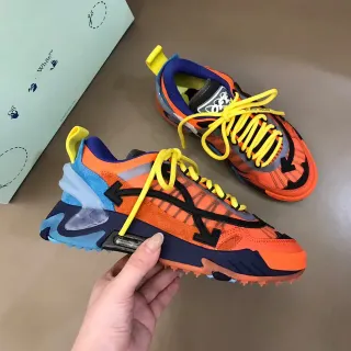 Off-White أحذية رياضية كيونكي برتقالي أزرق Industrial Runner سول متعدد الطبقات