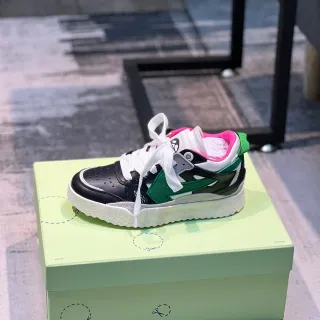 Off-White Runner أسود أخضر وردي أحذية رياضية أسلوب حياة
