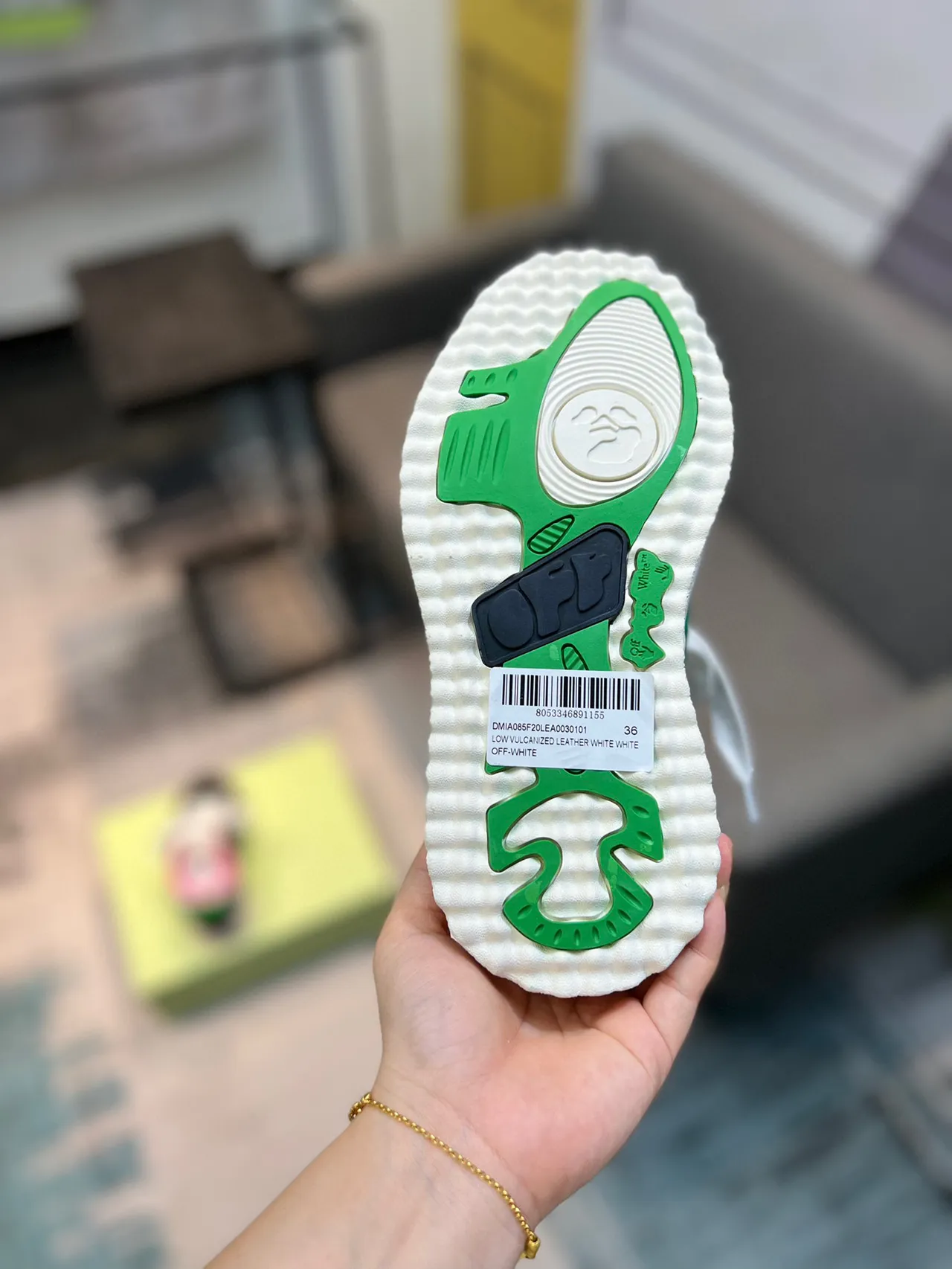 Off-White Runner Noir Vert Rose Chaussures Lifestyle 9