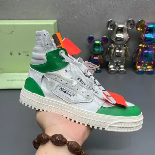 Off-White The Ten Chaussures Lifestyle Hautes à Lacets Industriels Blanc et Vert