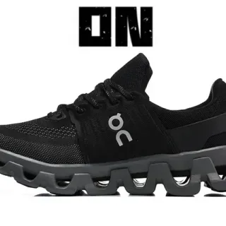 On Zapatos Lifestyle Negro y Gris con Upper de Malla Engineered Segmented CloudTec Midsole
