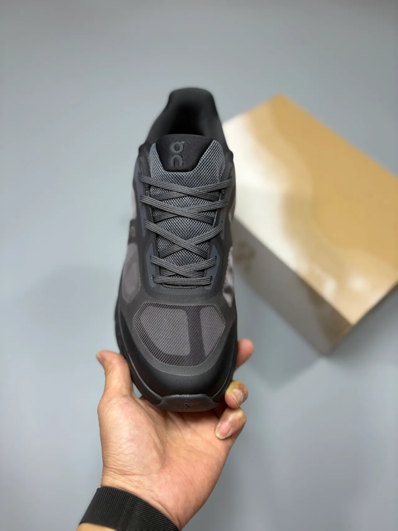 On Black Open-Cell CloudTec Phase Midsole Engineered Mesh Upper Running Shoes 2