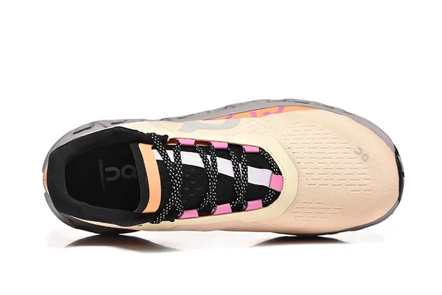 On Cloudmonster Beige Orange Pink Running Shoes 2