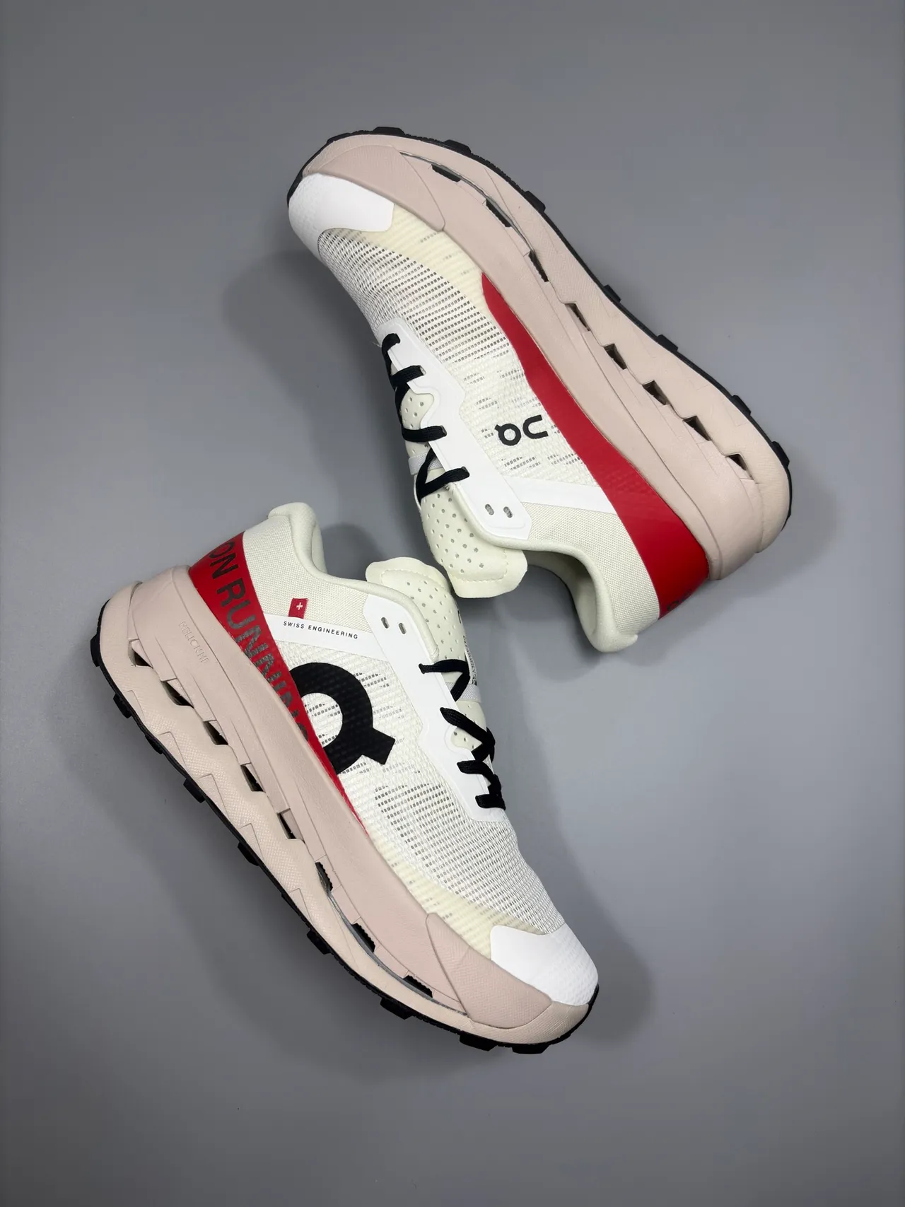 On White Beige Engineered Mesh Upper Open-Cell Helion Midsole Running Shoes 8